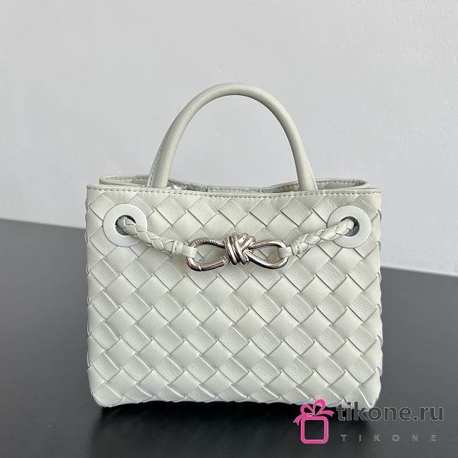 Bottega Veneta Mini Andiamo in Silica Gray - 20x15x9cm - 1