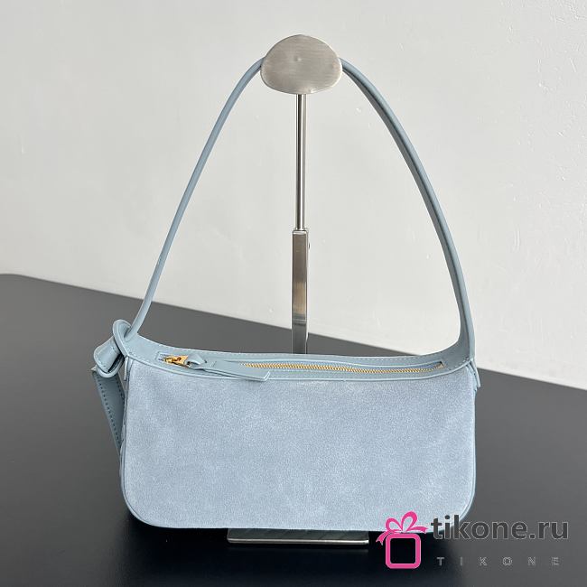 Bottega Veneta Nodo Shoulder Bag Suede Mineral - 23x10x10cm - 1