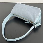 Bottega Veneta Nodo Shoulder Bag Suede Mineral - 23x10x10cm - 4