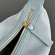 Bottega Veneta Nodo Shoulder Bag Suede Mineral - 23x10x10cm - 3
