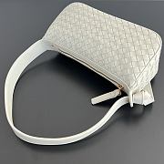 Bottega Veneta Nodo Shoulder Bag Intrecciato Silica Gray - 23x10x10cm - 3