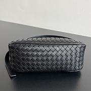 Bottega Veneta Nodo Shoulder Bag Intrecciato Black - 23x10x10cm - 6