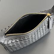 Bottega Veneta Nodo Shoulder Bag Intrecciato Black - 23x10x10cm - 3