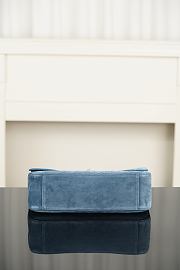 Chanel Maxi Flapbag Suede Calfskin & Gold-Tone Metal Blue AS6627 - 32x19.5x10cm - 6