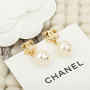 Chanel CC Logo Pearl Drop Earrings - 6