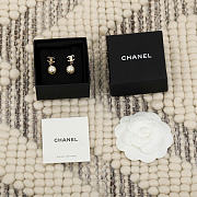 Chanel CC Logo Pearl Drop Earrings - 2