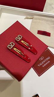  Valentino Garavani Hair Clips Red - 4