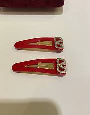  Valentino Garavani Hair Clips Red - 1