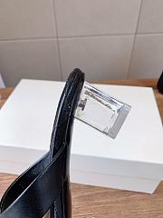 YSL Sip Sandals in Smooth Leather in Black 4.5cm - 5