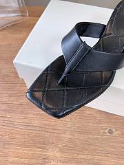 YSL Sip Sandals in Smooth Leather in Black 4.5cm - 3