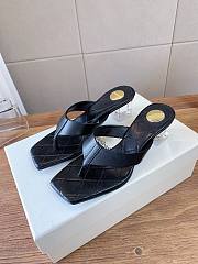 YSL Sip Sandals in Smooth Leather in Black 4.5cm - 2