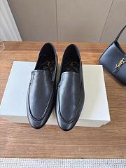 YSL Alain Smooth Calfskin Loafers In Black - 6