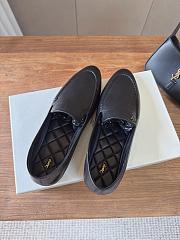 YSL Alain Smooth Calfskin Loafers In Black - 3
