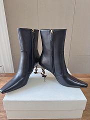 YSL Opyum Booties Smooth Leather In Black 8.5cm - 1