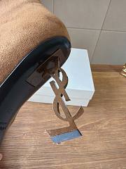 YSL Opyum Booties Suede Leather In Dark Havana 8.5cm - 2