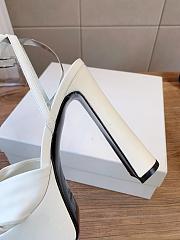 YSL Franciane Platform Sandals In Smooth Leather In White 13.9cm - 5