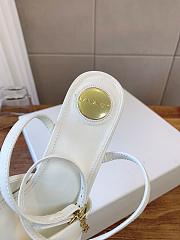 YSL Franciane Platform Sandals In Smooth Leather In White 13.9cm - 3