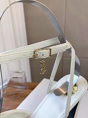 YSL Franciane Platform Sandals In Smooth Leather In White 13.9cm - 2