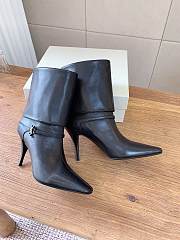 YSL Niki Booties Smooth Leather In Black 9cm - 3