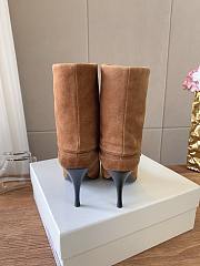 YSL Niki Booties Suede Leather In Land 9cm - 2