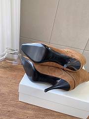 YSL Niki Booties Suede Leather In Land 9cm - 4