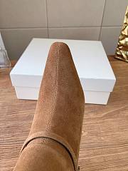 YSL Niki Booties Suede Leather In Land 9cm - 3