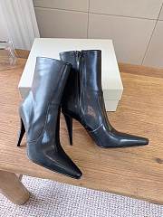 YSL Ashley Booties Smooth Leather In Black 9cm - 6