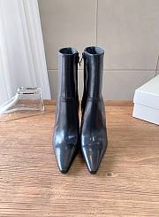 YSL Ashley Booties Smooth Leather In Black 9cm - 2