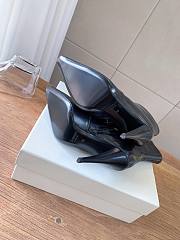 YSL Ashley Booties Smooth Leather In Black 9cm - 4