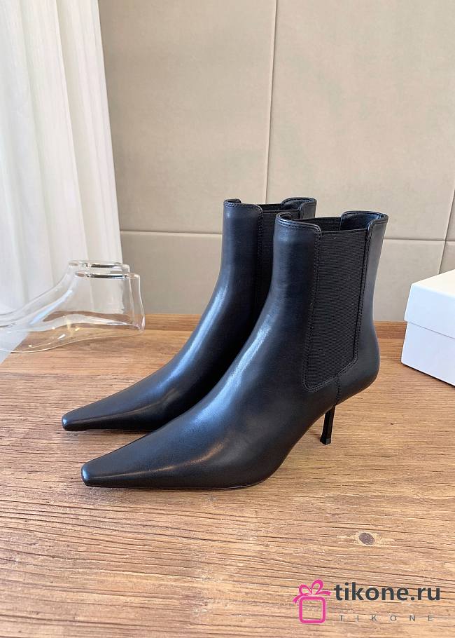 YSL Victoire Booties Smooth Leather In Black 5.5cm - 1