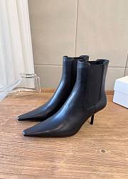 YSL Victoire Booties Smooth Leather In Black 5.5cm - 1