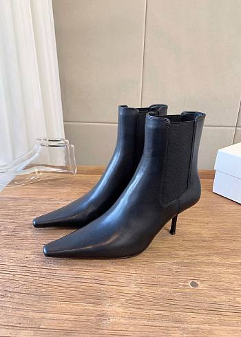 YSL Victoire Booties Smooth Leather In Black 5.5cm