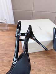 YSL Renée Slingback Pumps In Satin Crepe And Patent Leather Black 7.5cm - 5