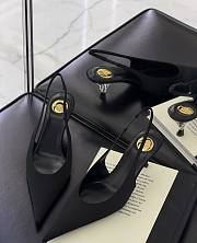 YSL Fanny Slingback Pumps In Satin Crepe Black 5.5cm - 1