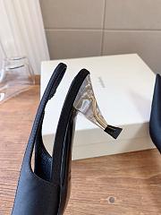 YSL Fanny Slingback Pumps In Satin Crepe Black 5.5cm - 5