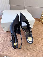 YSL Fanny Slingback Pumps In Satin Crepe Black 5.5cm - 3