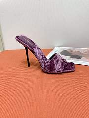 YSL Malva Baliqua Heeled Sandals In Velvet Purple 10.5cm  - 6