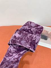 YSL Malva Baliqua Heeled Sandals In Velvet Purple 10.5cm  - 5