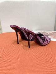 YSL Malva Baliqua Heeled Sandals In Velvet Purple 10.5cm  - 4