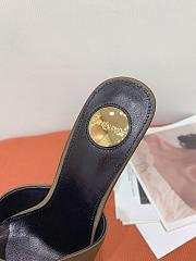YSL Goldie Mules Satin Crêpe In Olive 11cm - 6