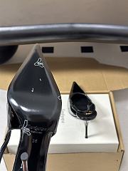 YSL Guermantes Slingback Pumps In Patent Leather Black 9.5cm - 6