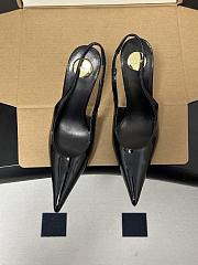 YSL Guermantes Slingback Pumps In Patent Leather Black 9.5cm - 3