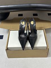 YSL Guermantes Slingback Pumps In Patent Leather Black 9.5cm - 4