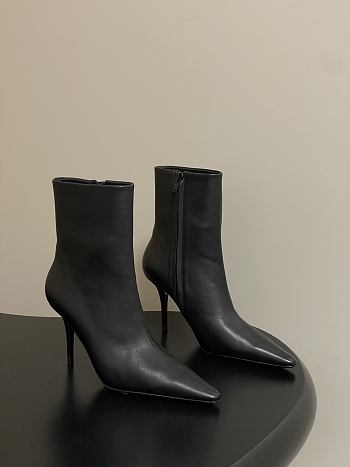 YSL Ashley Booties In Smooth Leather Black 9cm