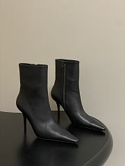 YSL Ashley Booties In Smooth Leather Black 9cm - 6