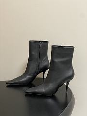 YSL Ashley Booties In Smooth Leather Black 9cm - 5