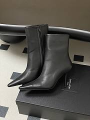 YSL Ashley Booties In Smooth Leather Black 9cm - 3
