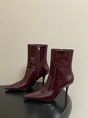 YSL Ashley Booties In Smooth Leather Vintage Bordeaux 9cm - 2