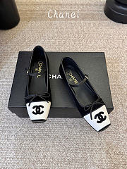 Chanel Mary Janes Suede Kidskin & Patent Calfskin Black & White G47640 - 4