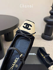 Chanel Mary Janes Suede Kidskin & Patent Calfskin Black & Beige G47640 - 5